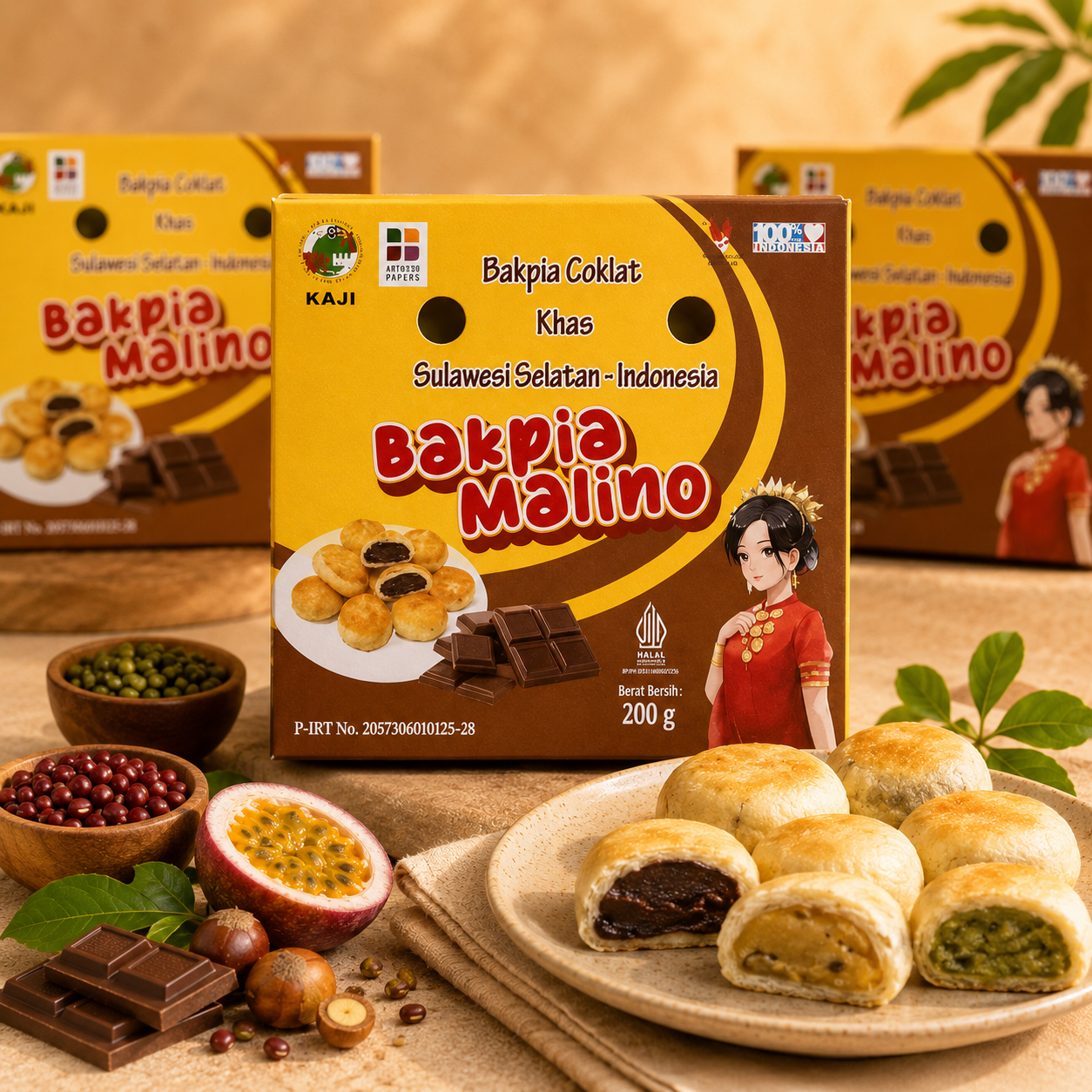 Bakpia Malino rasa coklat premium khas Malino