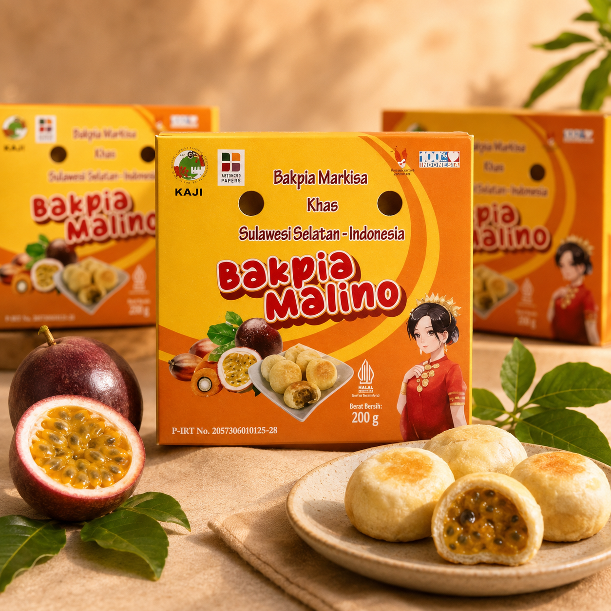 Bakpia Malino rasa markisa khas Malino Gowa